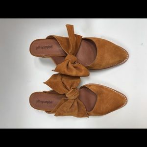 Jeffrey Campbell suede leather mule heels new